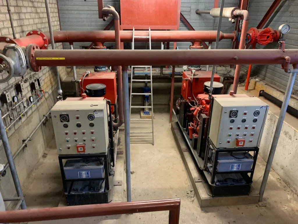 De oorspronkelijke machinekamer van Het Blushok